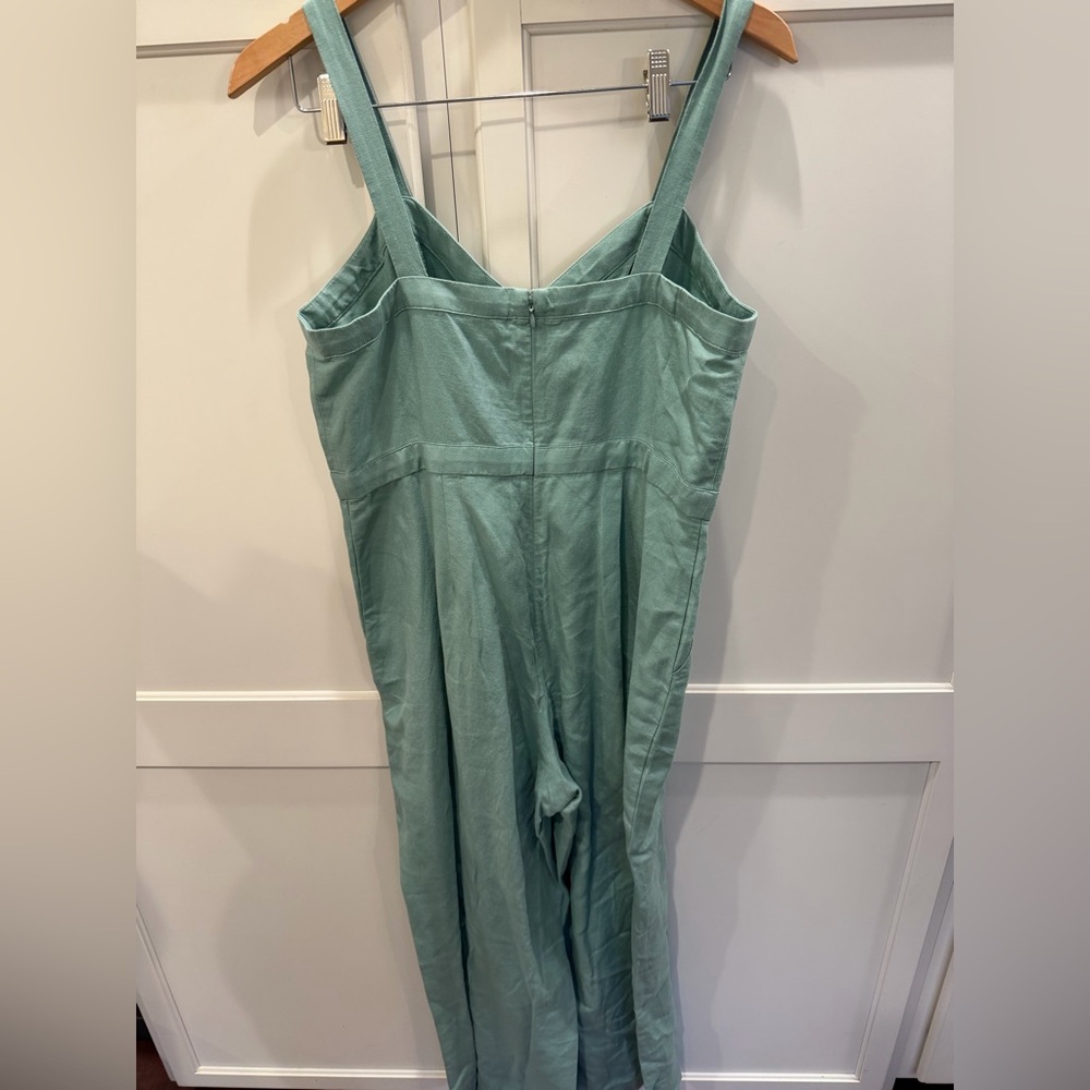 LOFT Mint Green Sleeveless Jumpsuit - Picture 2 of 6